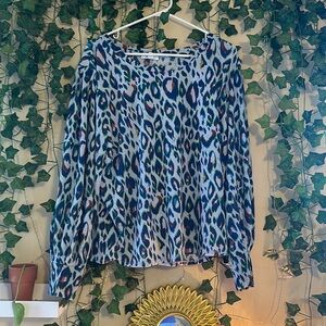 Nine West cheetah print shirt